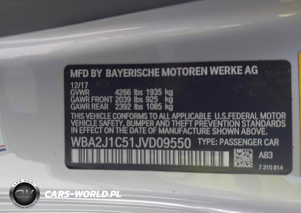 2018 BMW 230I VIN:WBA2J1C51JVD09550 - 9