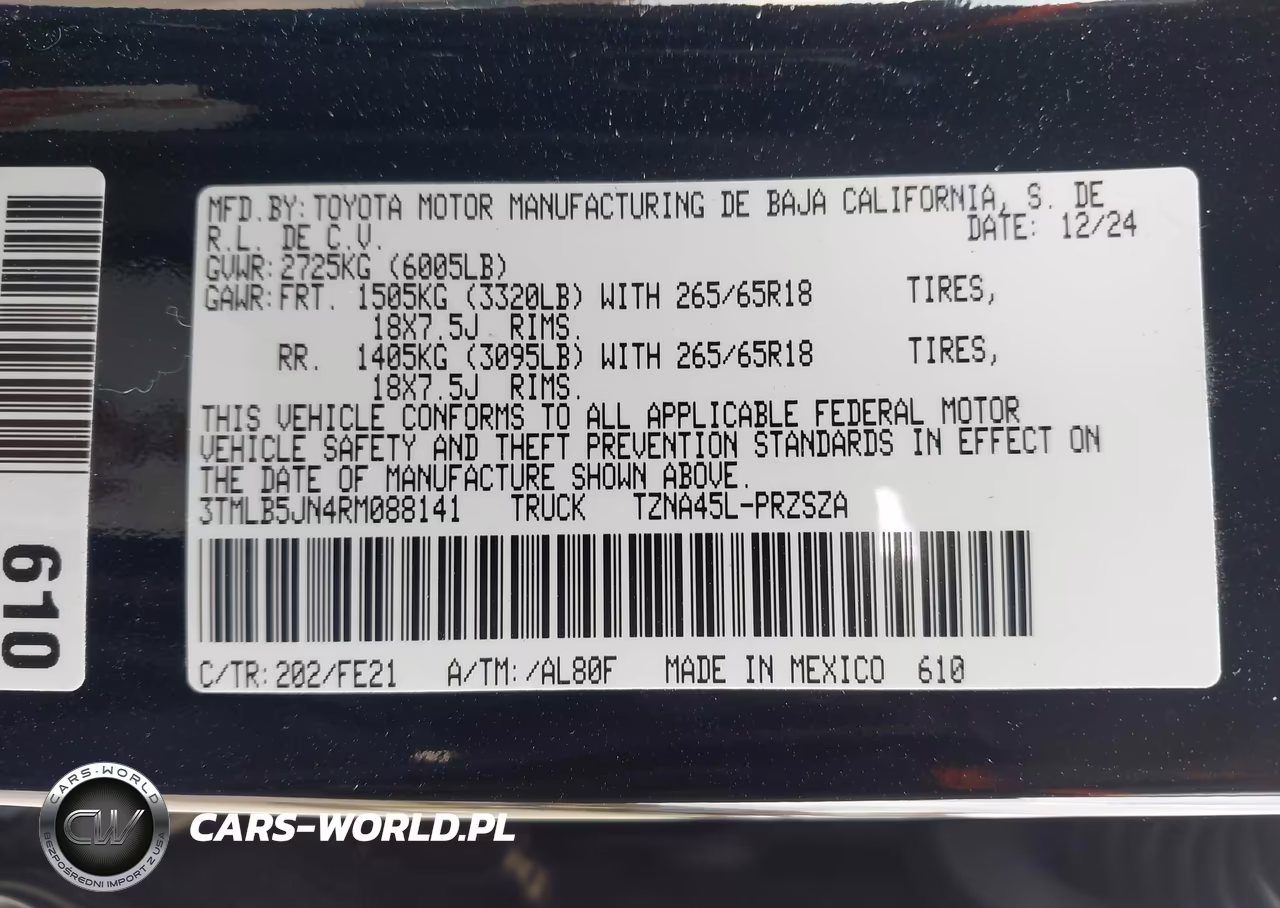 2024 Toyota Tacoma Trd Sport VIN:3TMLB5JN4RM088141 - 9