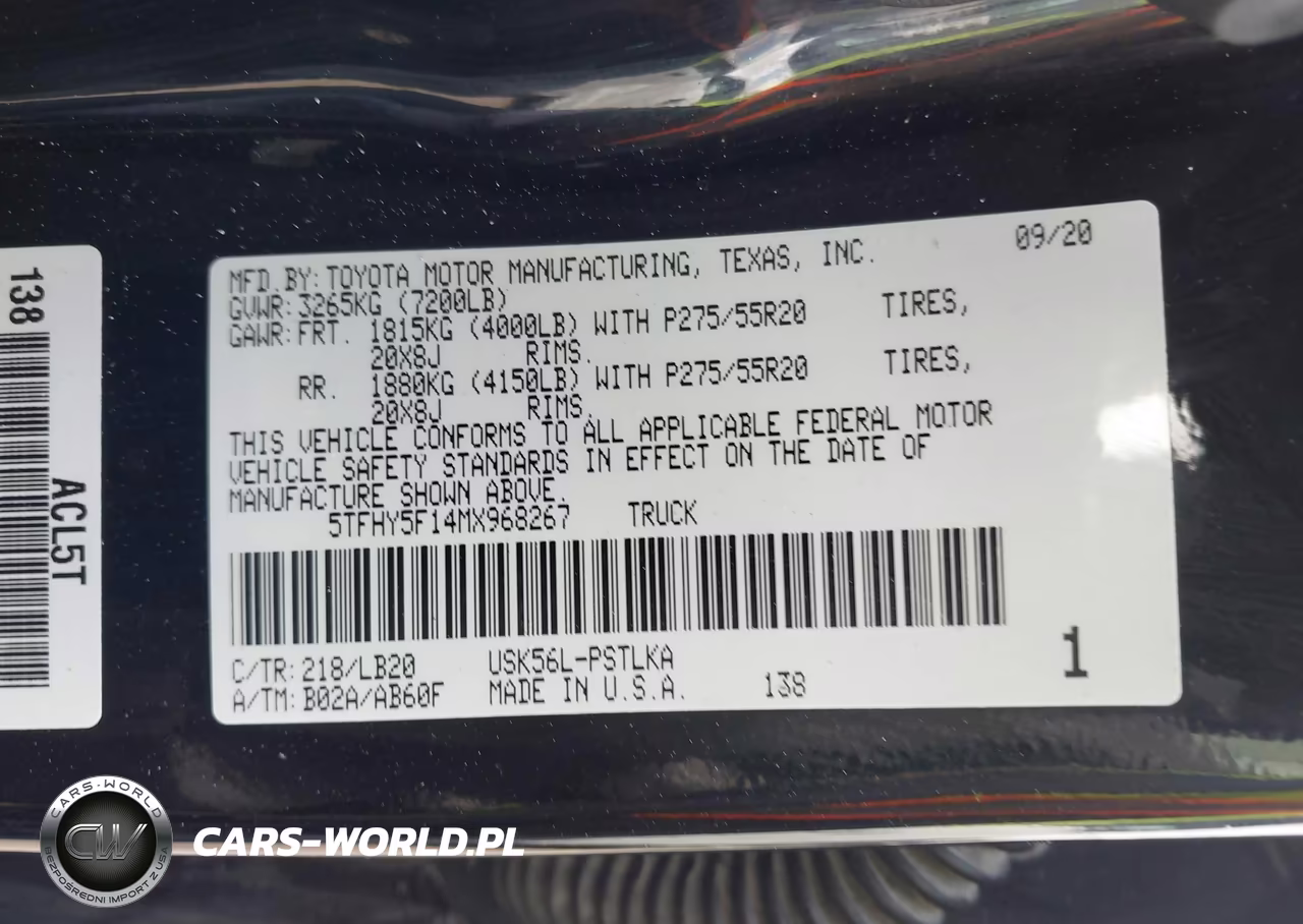 2021 Toyota Tundra Limited VIN:5TFHY5F14MX968267 - 9