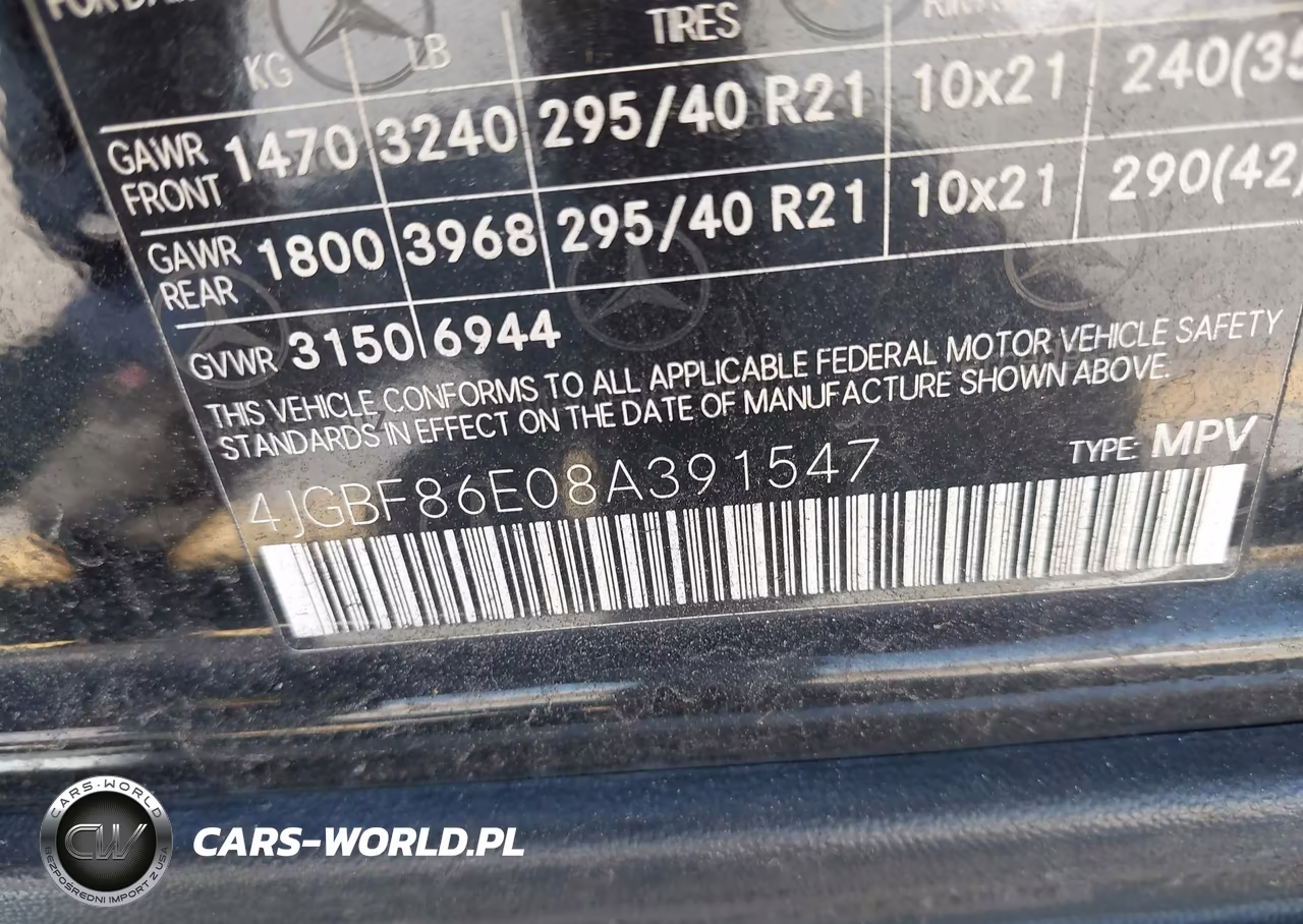 2008 Mercedes-Benz Gl 550 4Matic VIN:4JGBF86E08A391547 - 9