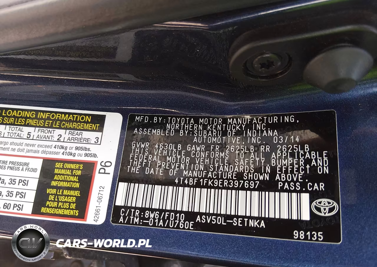2014 Toyota Camry Le VIN:4T4BF1FK9ER397697 - 9