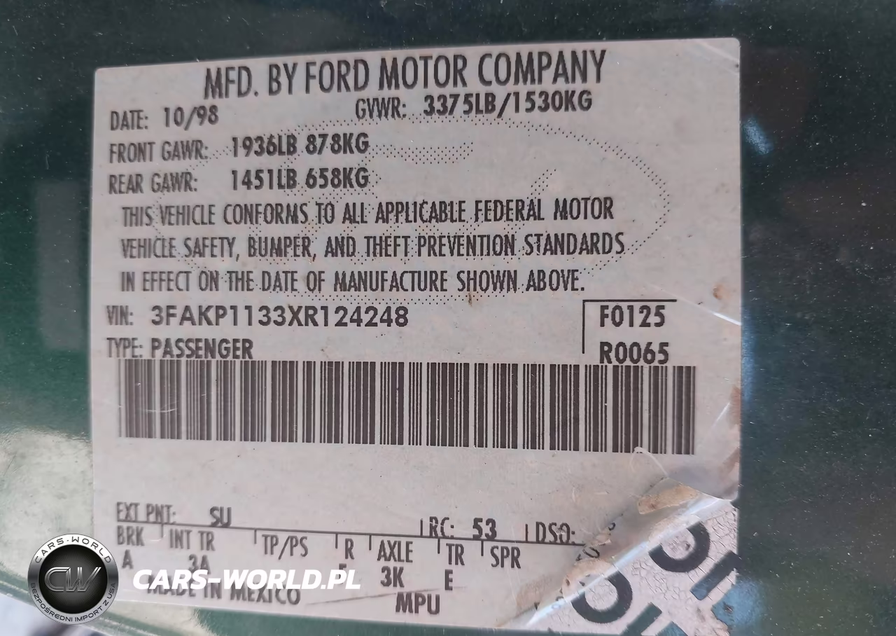 1999 Ford Escort Zx2-Cool-Hot VIN:3FAKP1133XR124248 - 9