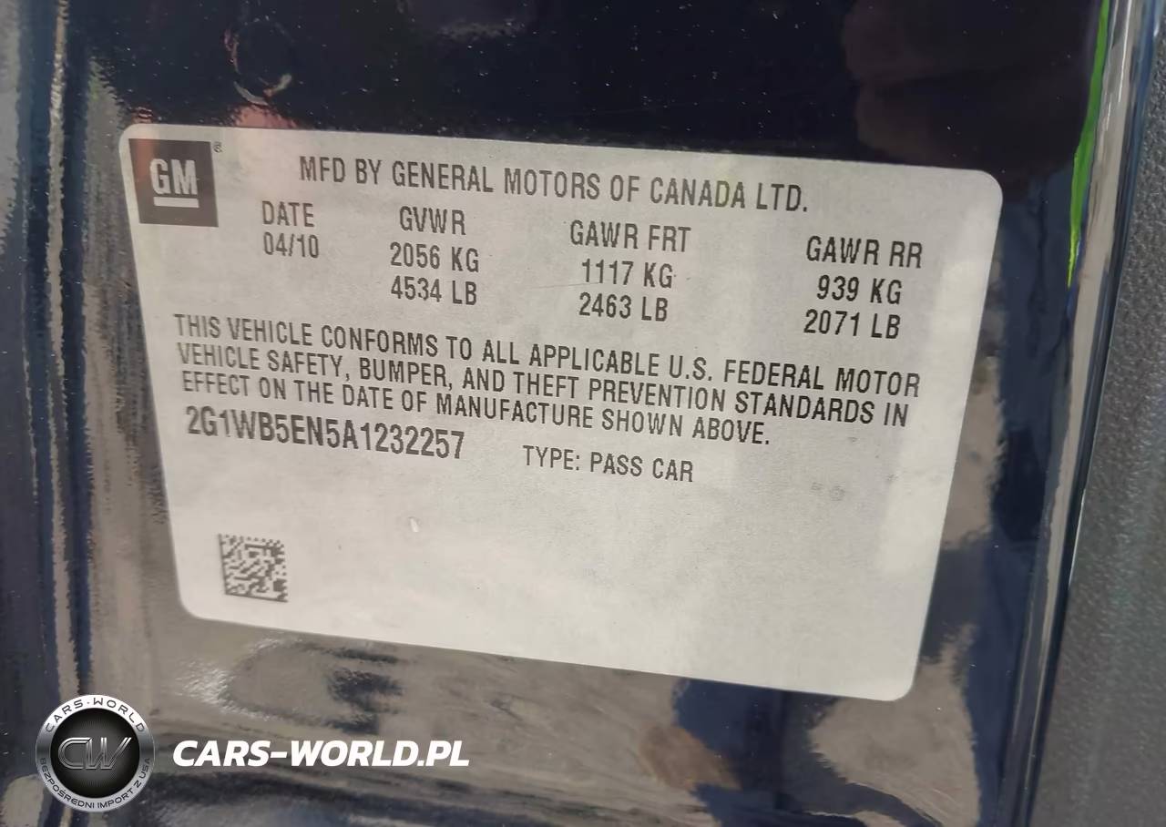 2010 Chevrolet Impala Lt VIN:2G1WB5EN5A1232257 - 9