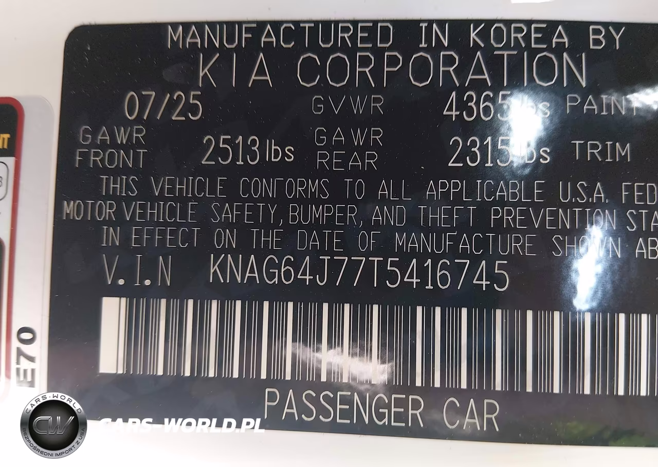 2026 Kia K5 Gt-Line Fwd VIN:KNAG64J77T5416745 - 9