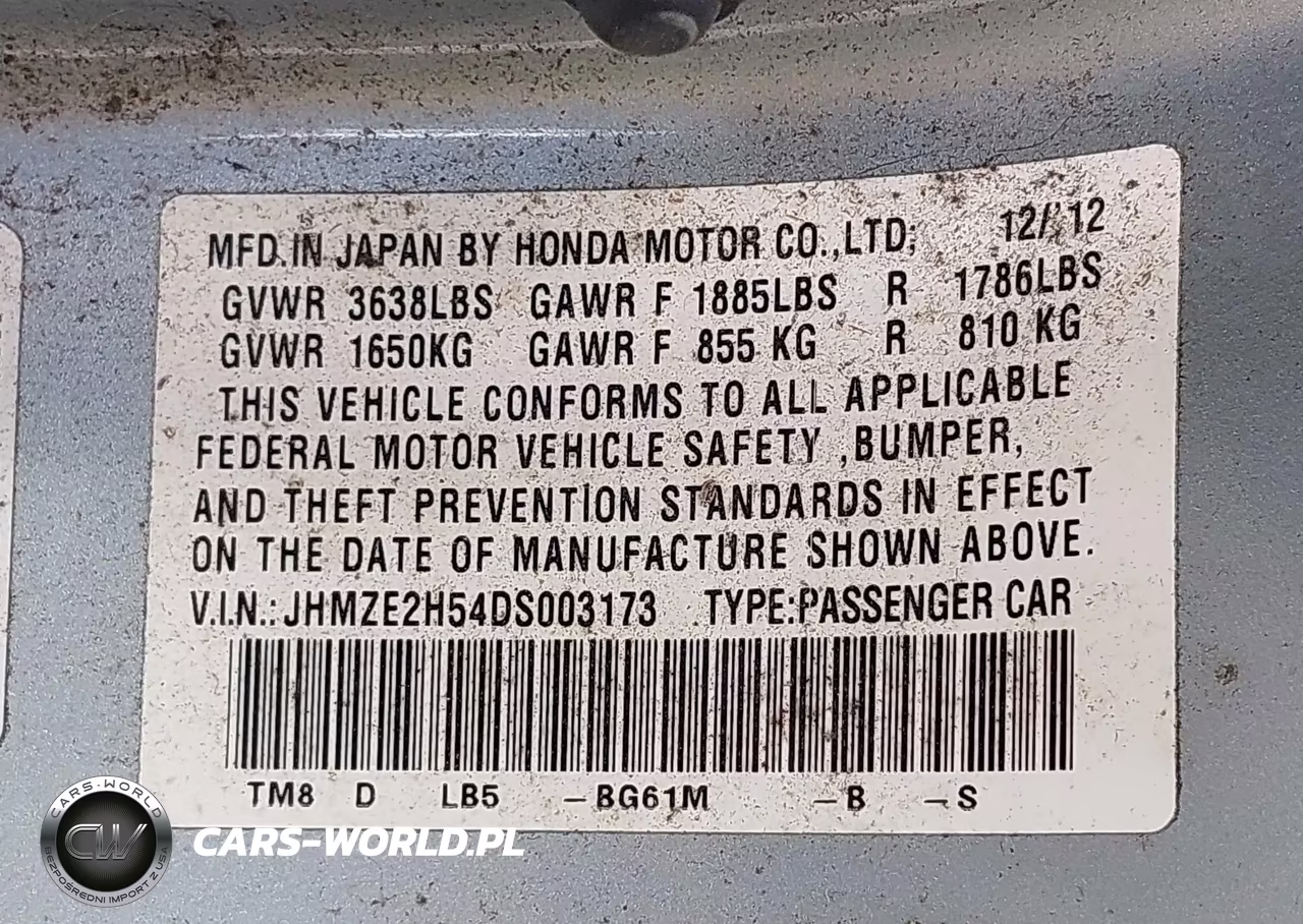 2013 Honda Insight Lx VIN:JHMZE2H54DS003173 - 9