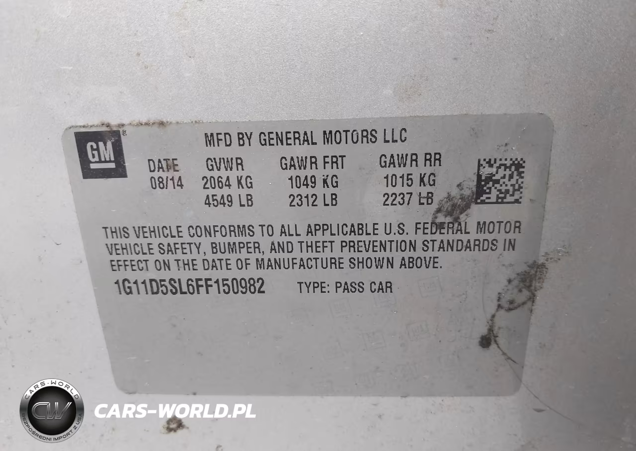2015 Chevrolet Malibu 2Lt VIN:1G11D5SL6FF150982 - 9