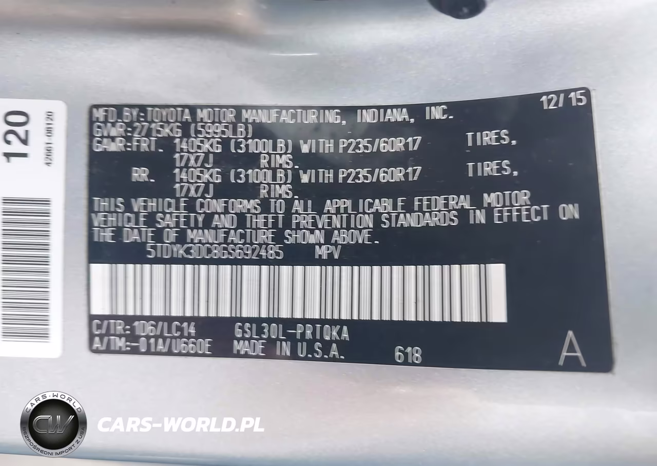 2016 Toyota Sienna Xle 8 Passenger VIN:5TDYK3DC8GS692485 - 9