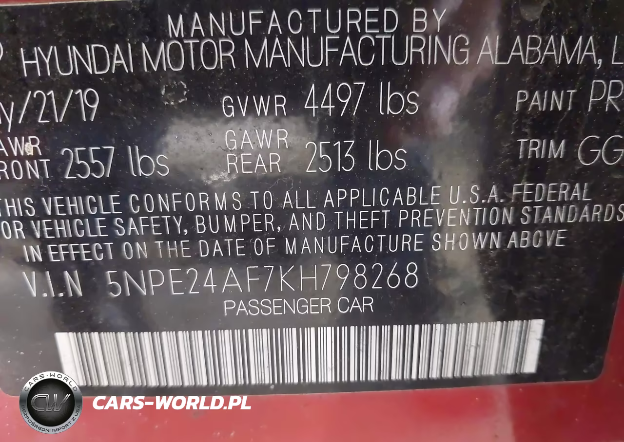 2019 Hyundai Sonata Se VIN:5NPE24AF7KH798268 - 9
