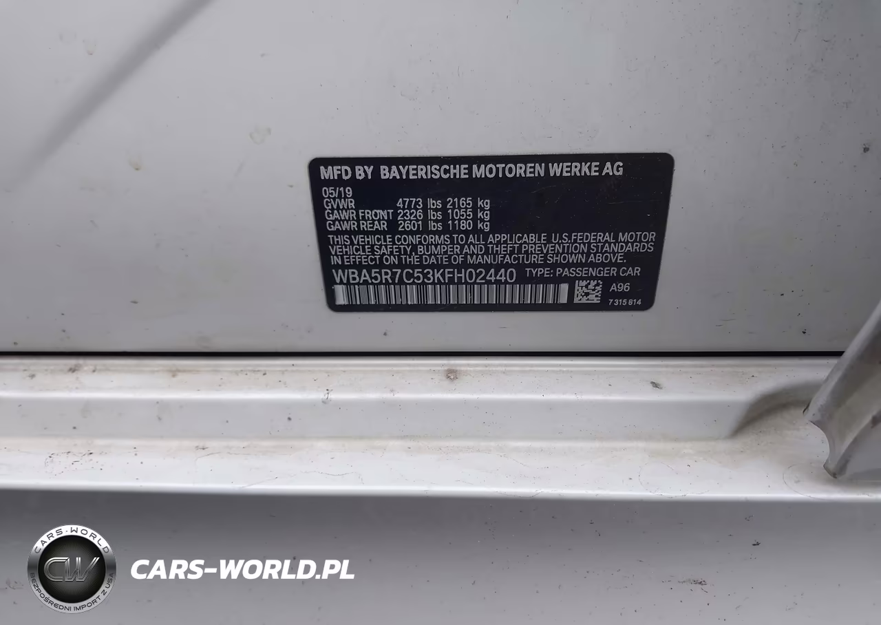2019 BMW 330I xDrive VIN:WBA5R7C53KFH02440 - 9