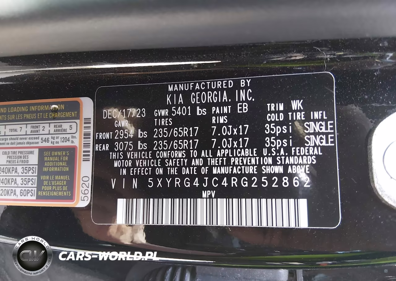 2024 Kia Sorento Lx VIN:5XYRG4JC4RG252862 - 9