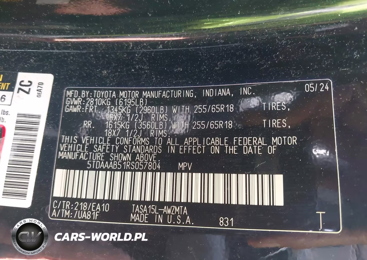 2024 Toyota Grand Highlander Xle VIN:5TDAAAB51RS057804 - 9