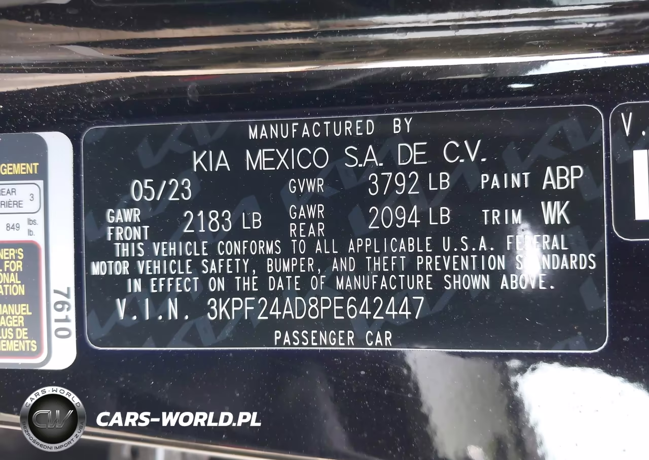 2023 Kia Forte Lxs VIN:3KPF24AD8PE642447 - 9