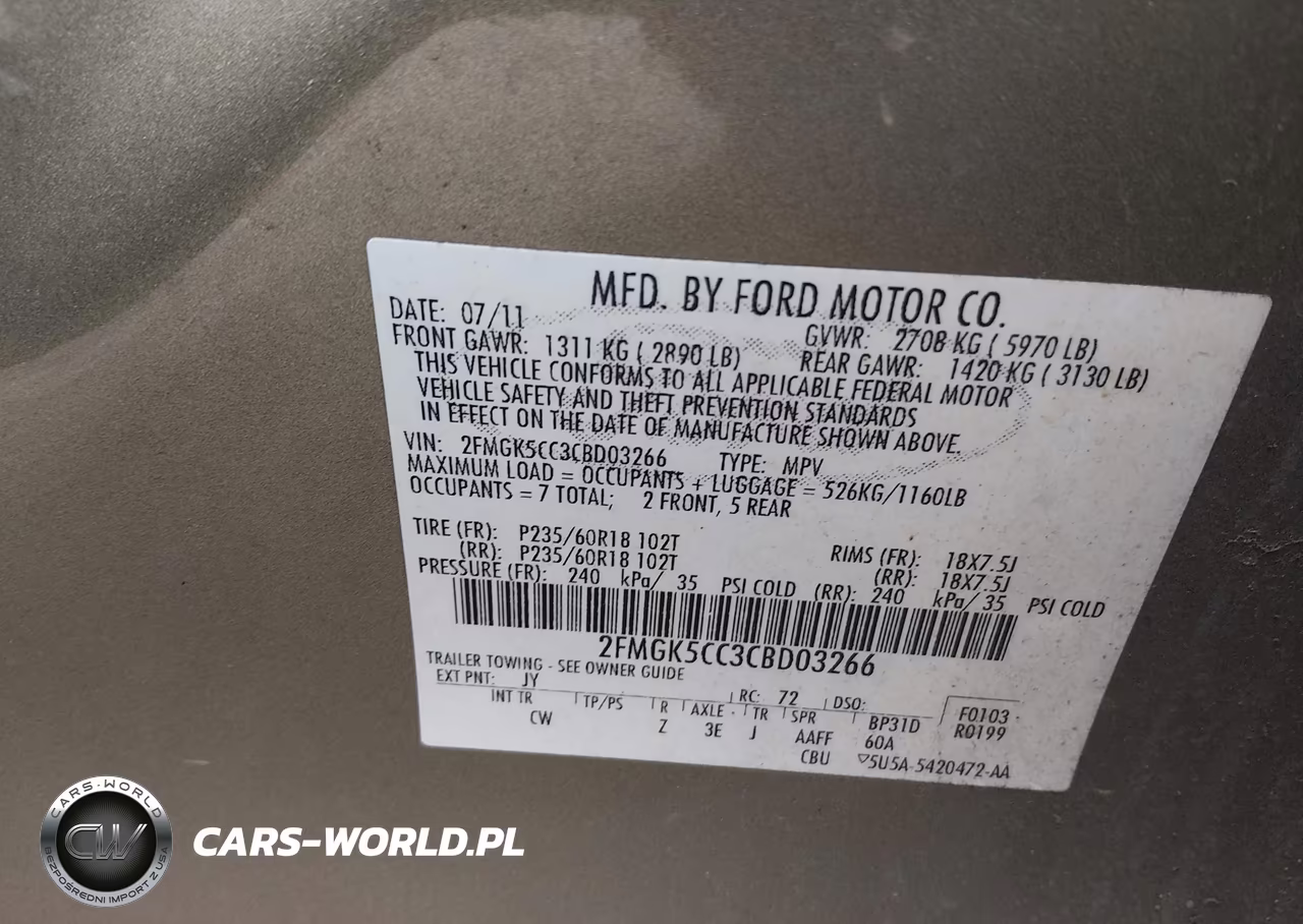 2012 Ford Flex Sel VIN:2FMGK5CC3CBD03266 - 9