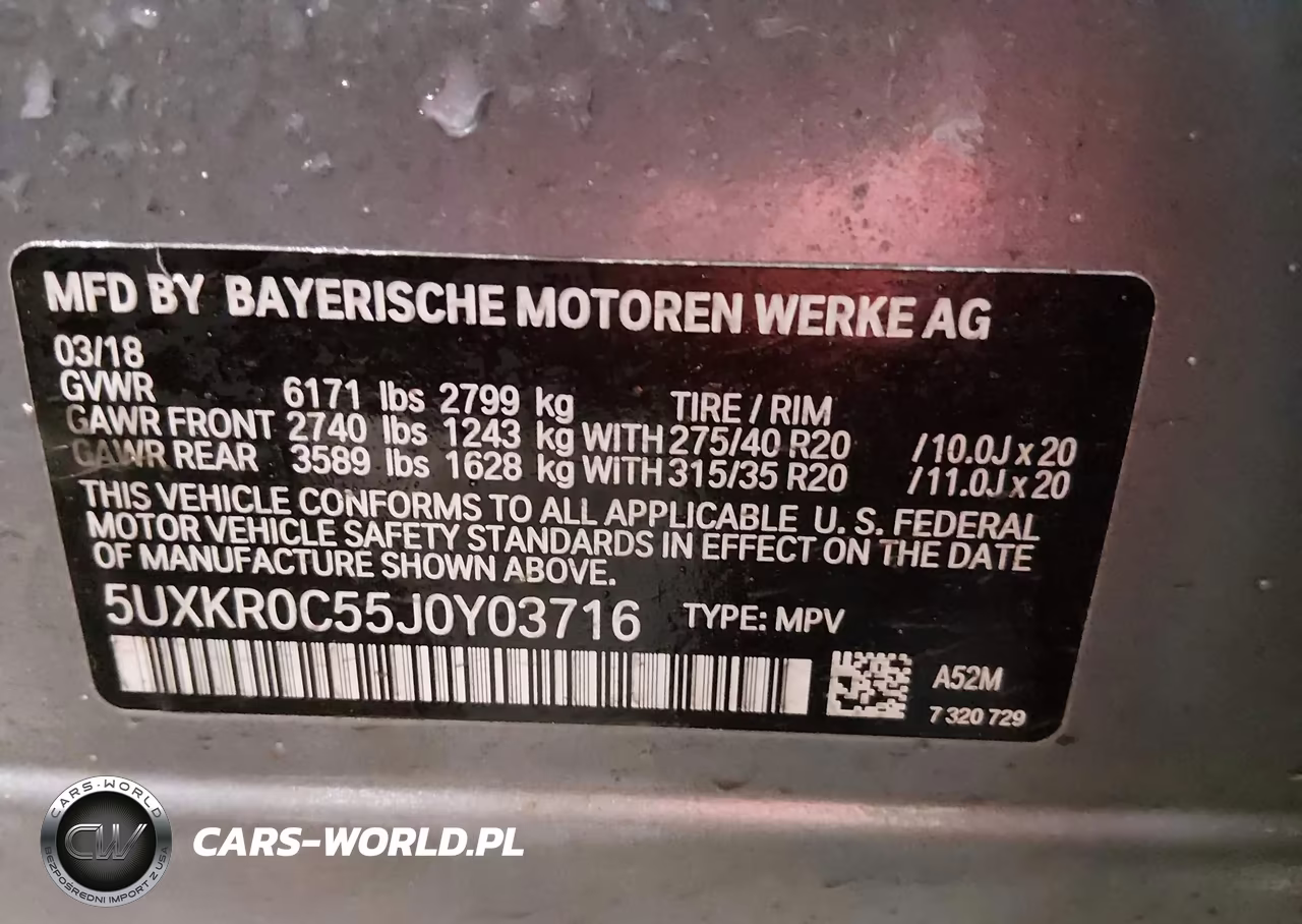 2018 BMW X5 xDrive35I VIN:5UXKR0C55J0Y03716 - 9