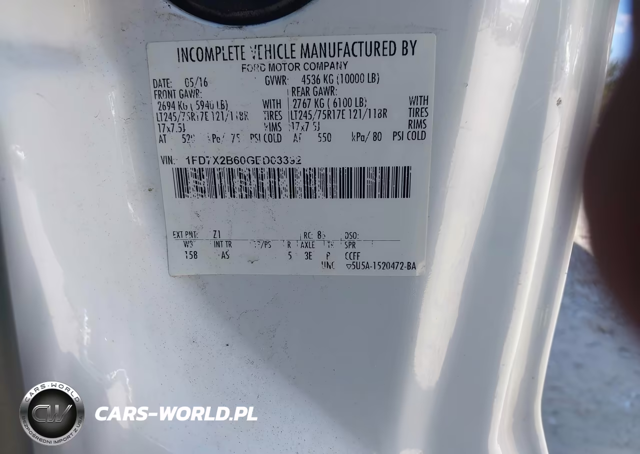 2016 Ford F-250 Xl VIN:1FD7X2B60GED03392 - 9