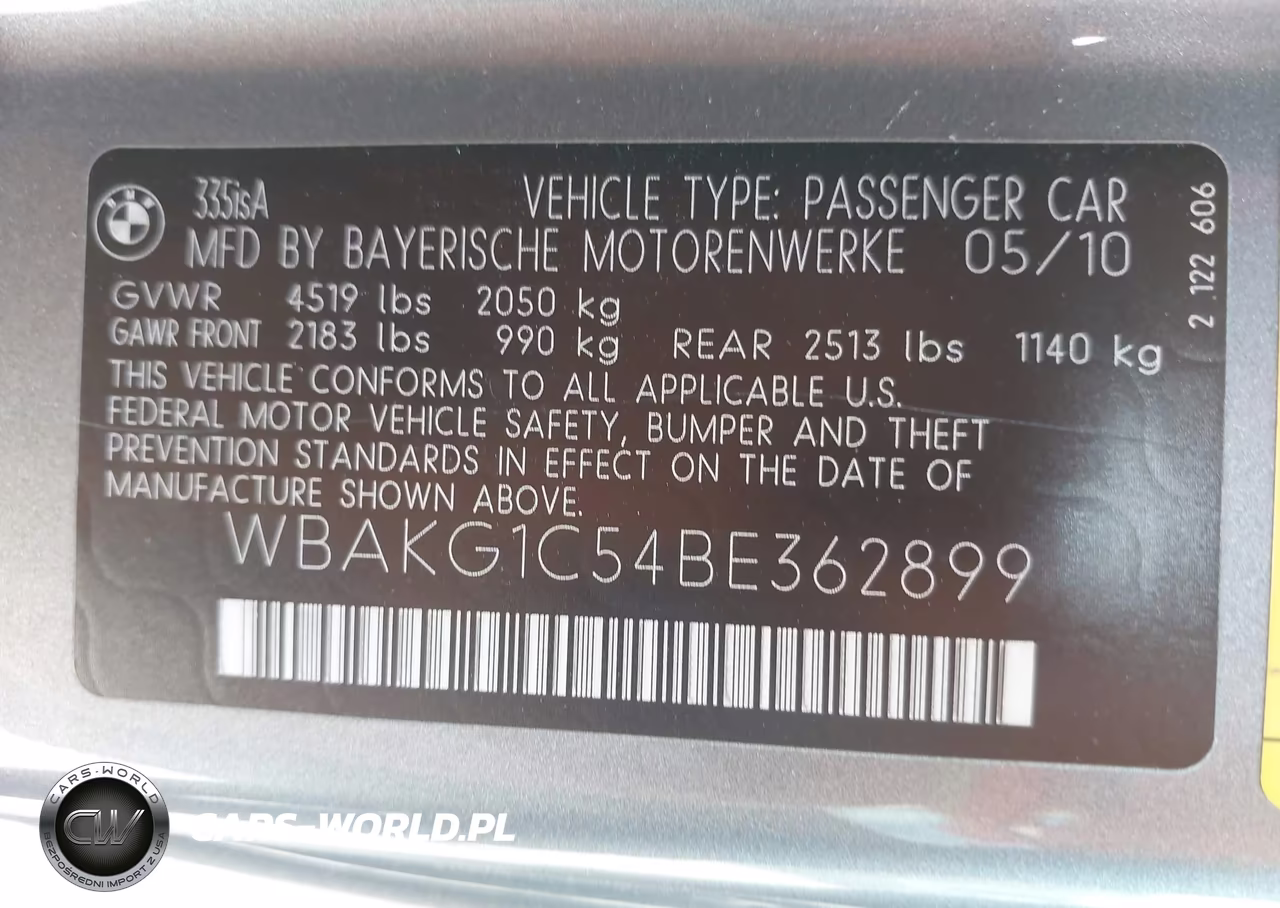 2011 BMW 335Is VIN:WBAKG1C54BE362899 - 9