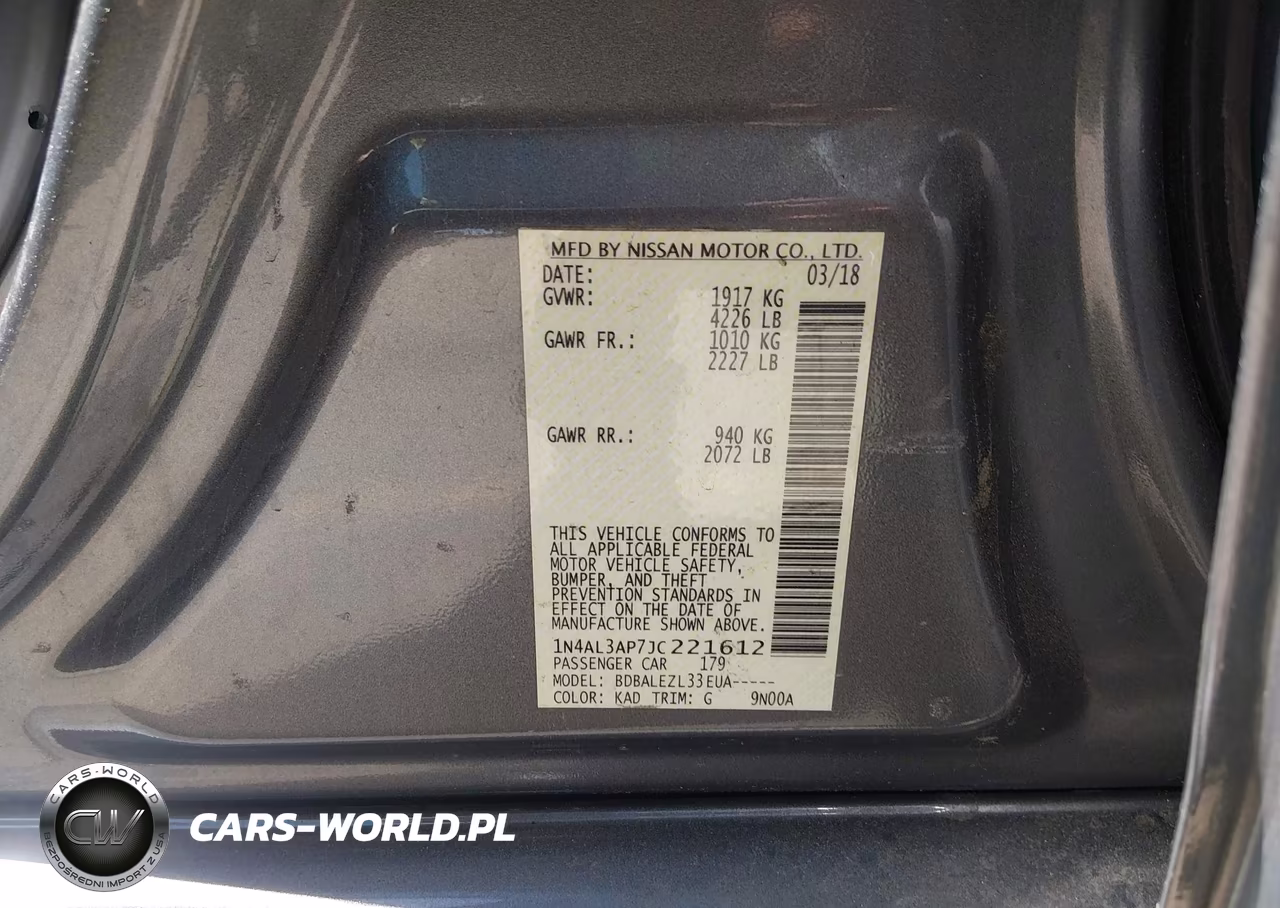 2018 Nissan Altima 2.5 S VIN:1N4AL3AP7JC221612 - 9