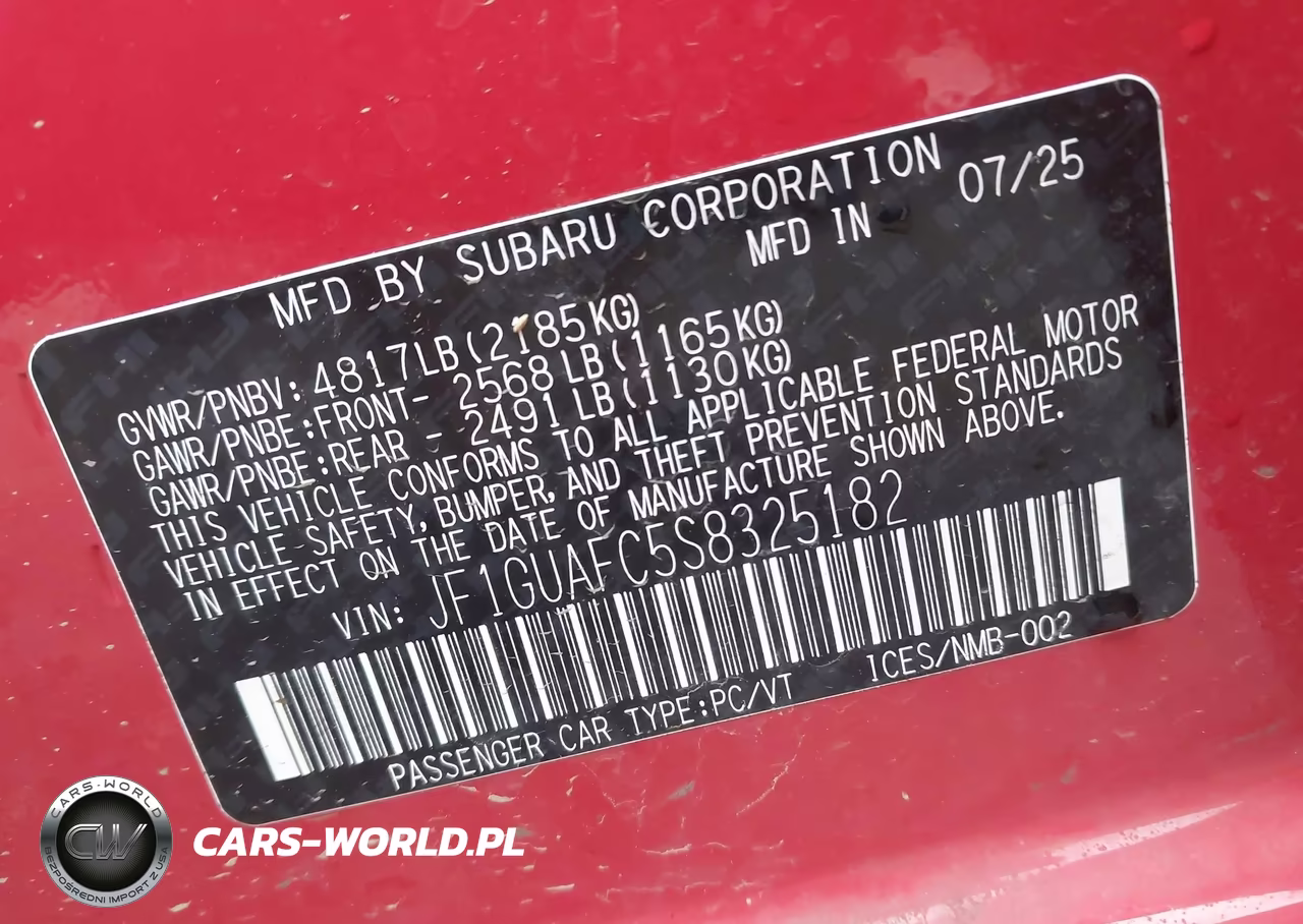 2025 Subaru Impreza Sport 5-Door VIN:JF1GUAFC5S8325182 - 9
