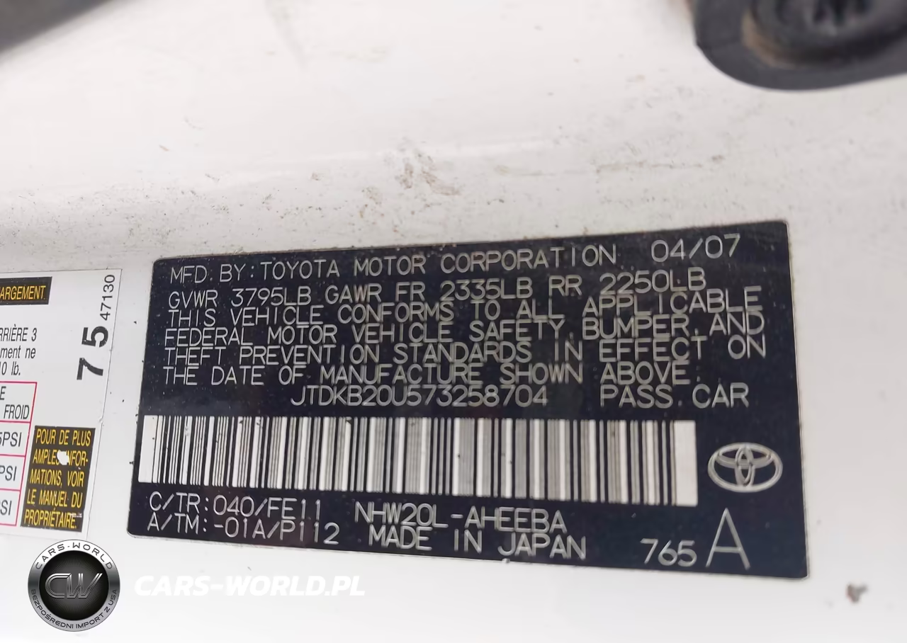 2007 Toyota Prius VIN:JTDKB20U573258704 - 9