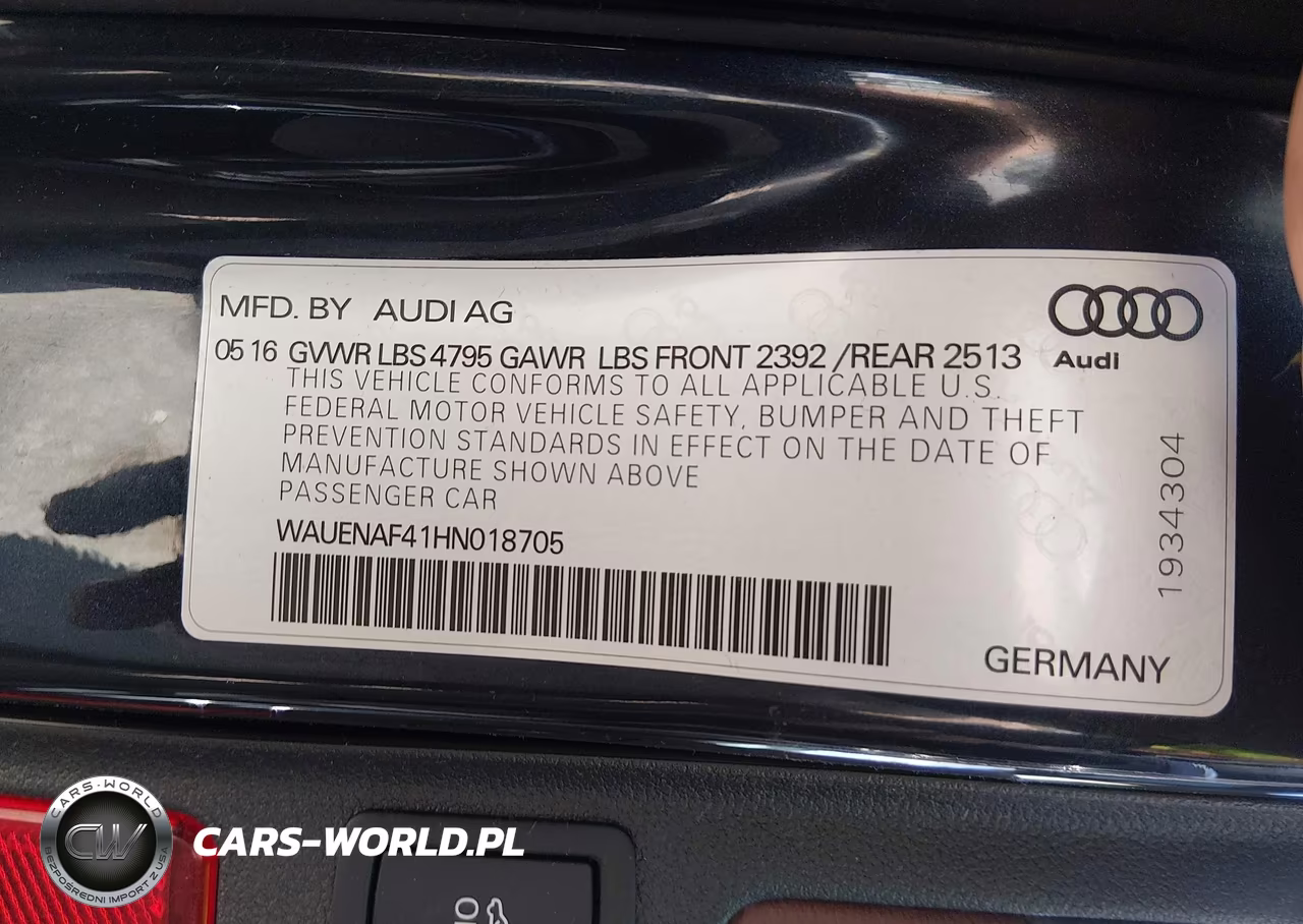 2017 Audi A4 2.0T Premium VIN:WAUENAF41HN018705 - 9