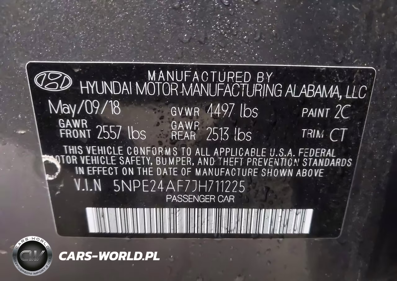 2018 Hyundai Sonata Se VIN:5NPE24AF7JH711225 - 9