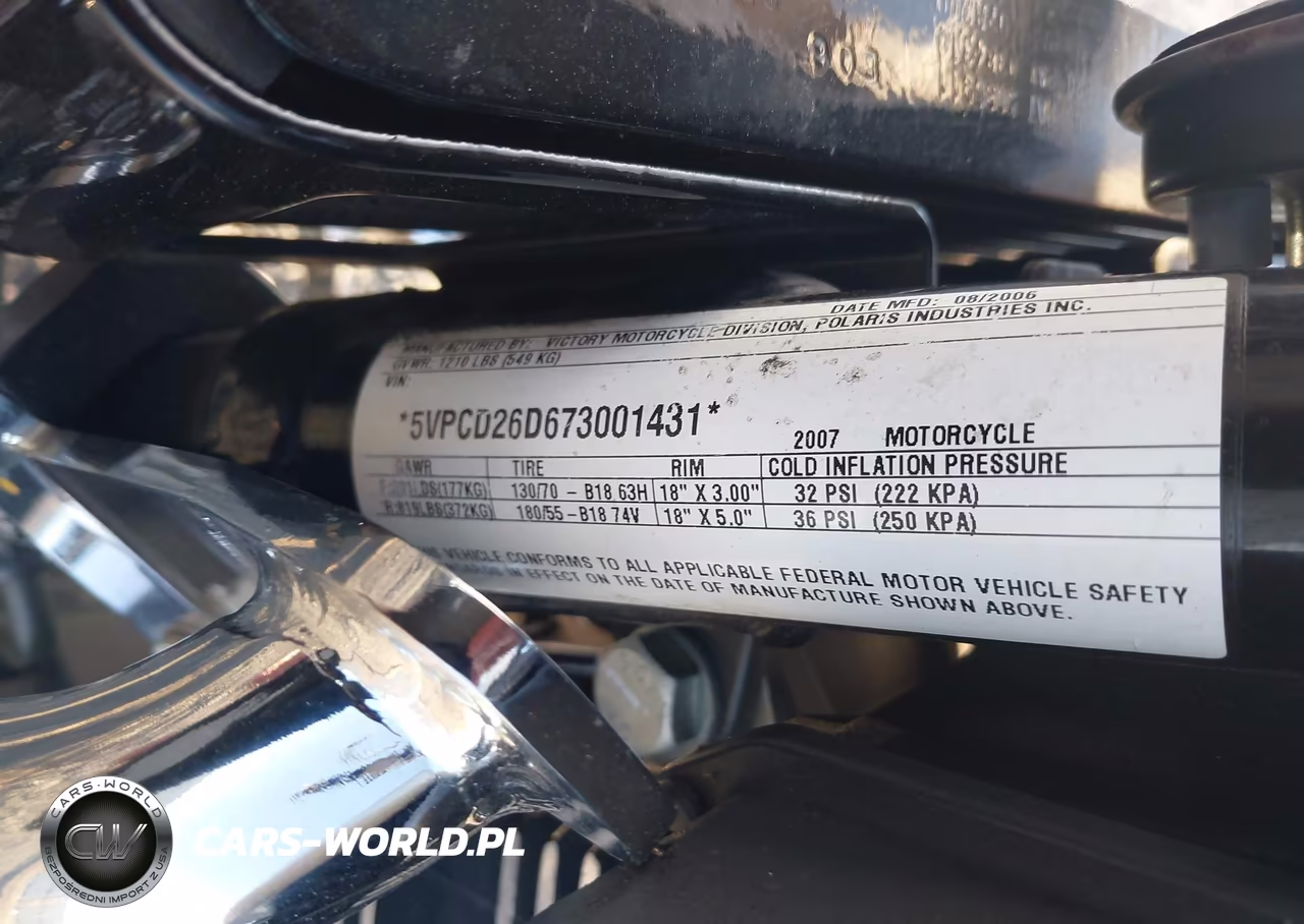 2007 Victory Motorcycles Kingpin VIN:5VPCD26D673001431 - 10