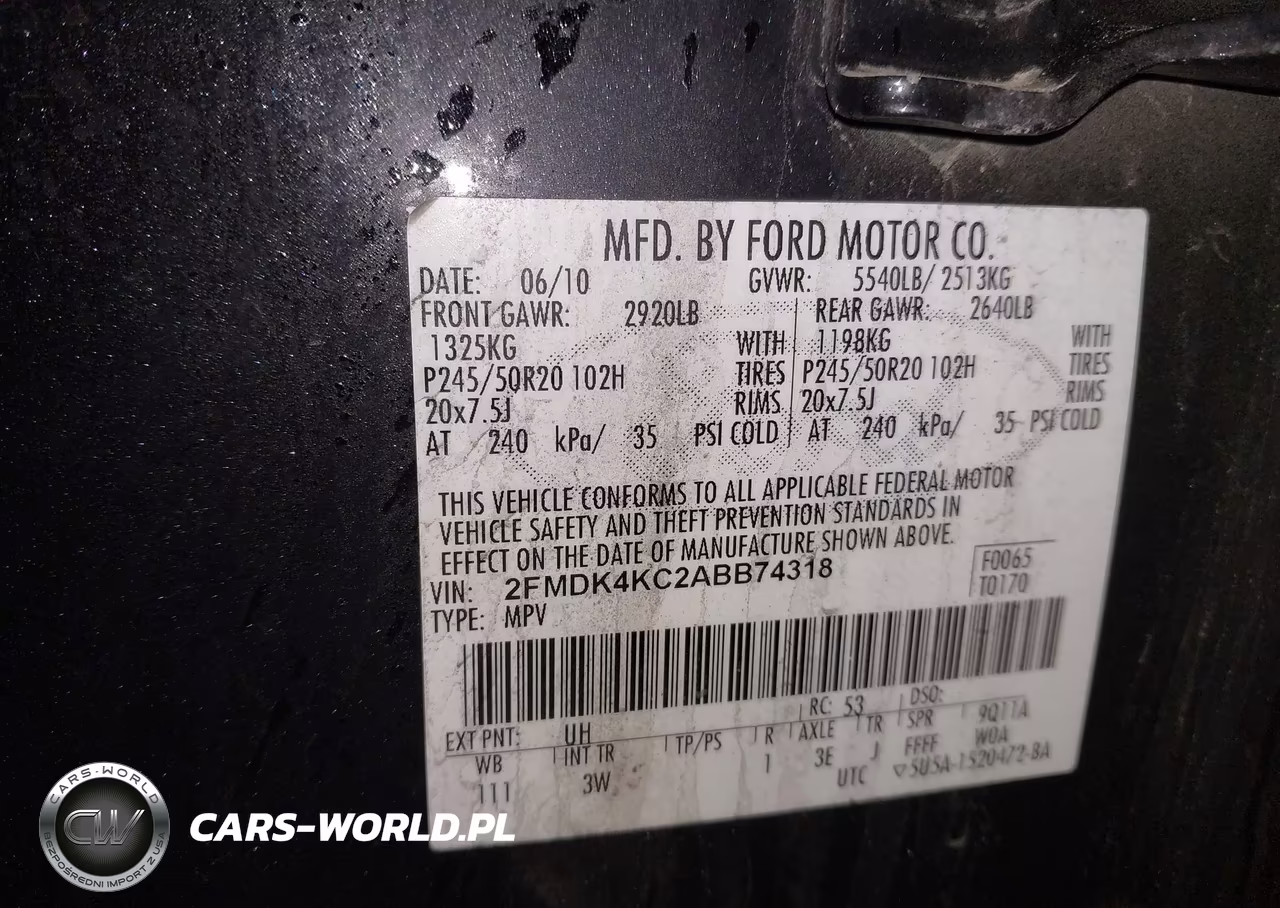 2010 Ford Edge Limited VIN:2FMDK4KC2ABB74318 - 9