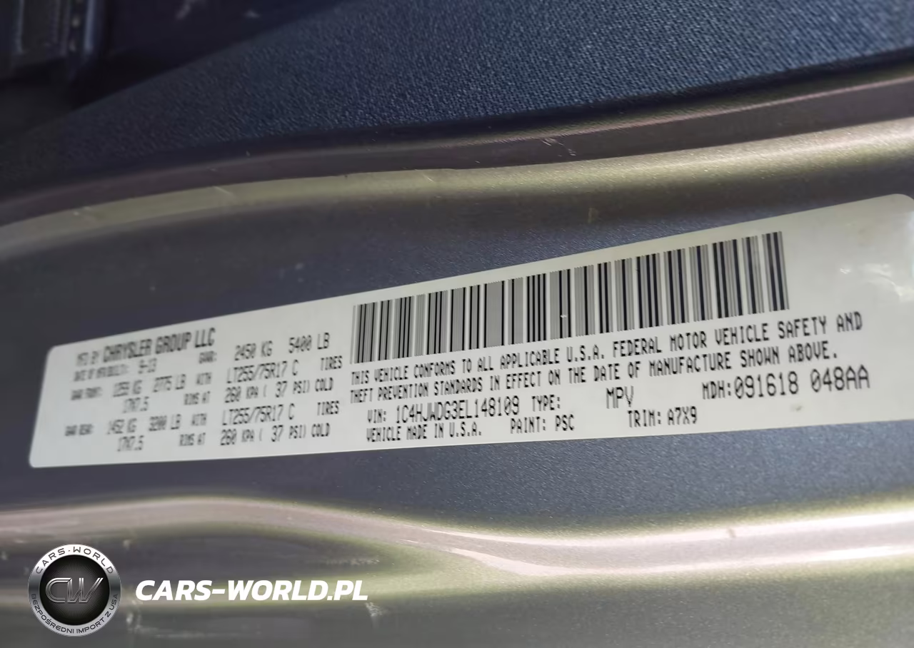 2014 Jeep Wrangler Unlimited Sport VIN:1C4HJWDG3EL148109 - 9