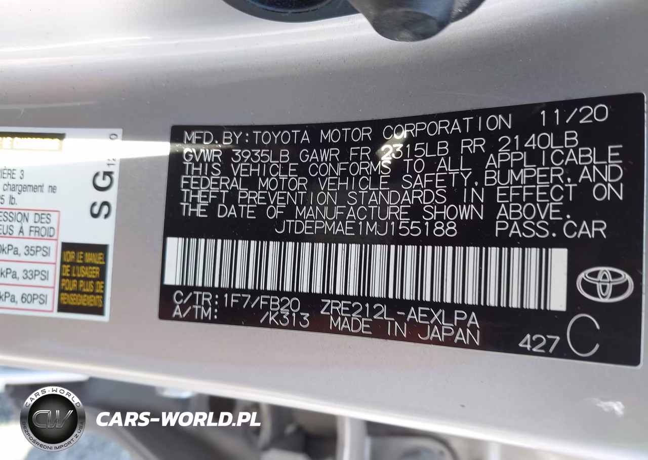 2021 Toyota Corolla Le VIN:JTDEPMAE1MJ155188 - 9