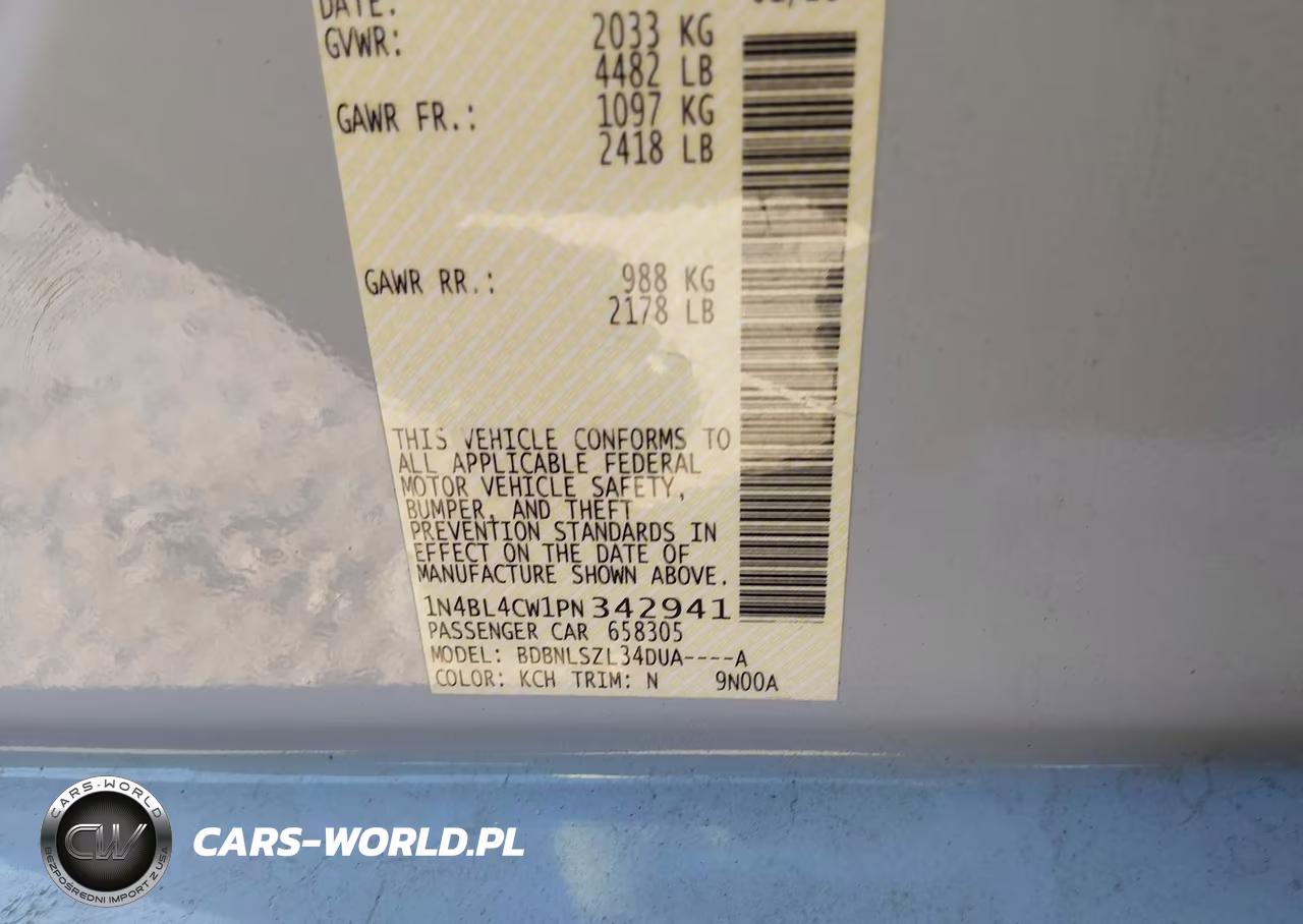 2023 Nissan Altima Sr Intelligent Awd VIN:1N4BL4CW1PN342941 - 9