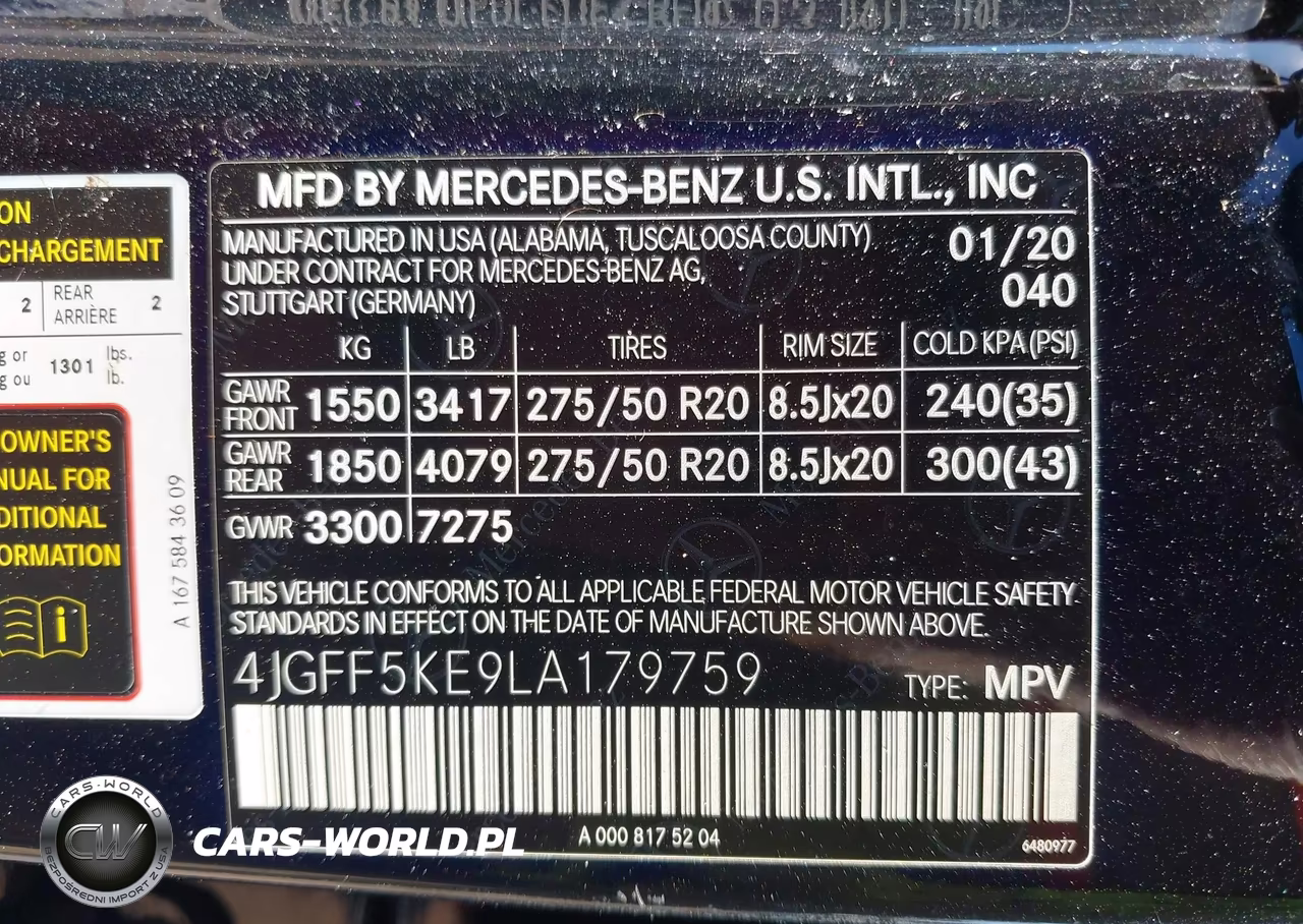 2020 Mercedes-Benz Gls 450 4Matic VIN:4JGFF5KE9LA179759 - 9