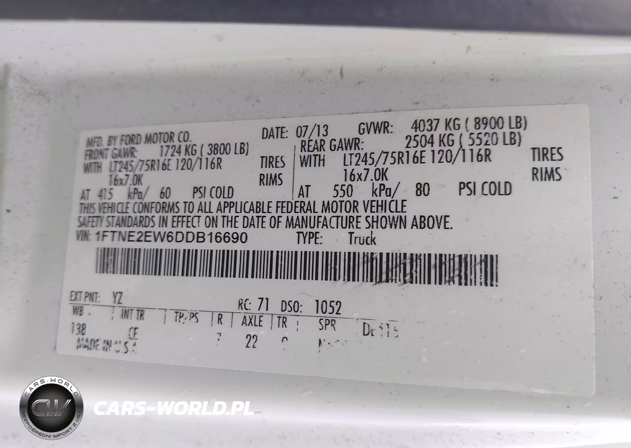2013 Ford E-250 Commercial VIN:1FTNE2EW6DDB16690 - 9