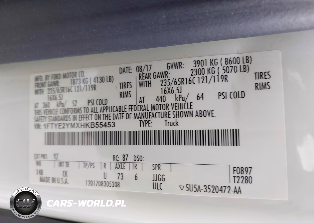 2017 Ford Transit-150 VIN:1FTYE2YMXHKB55453 - 9