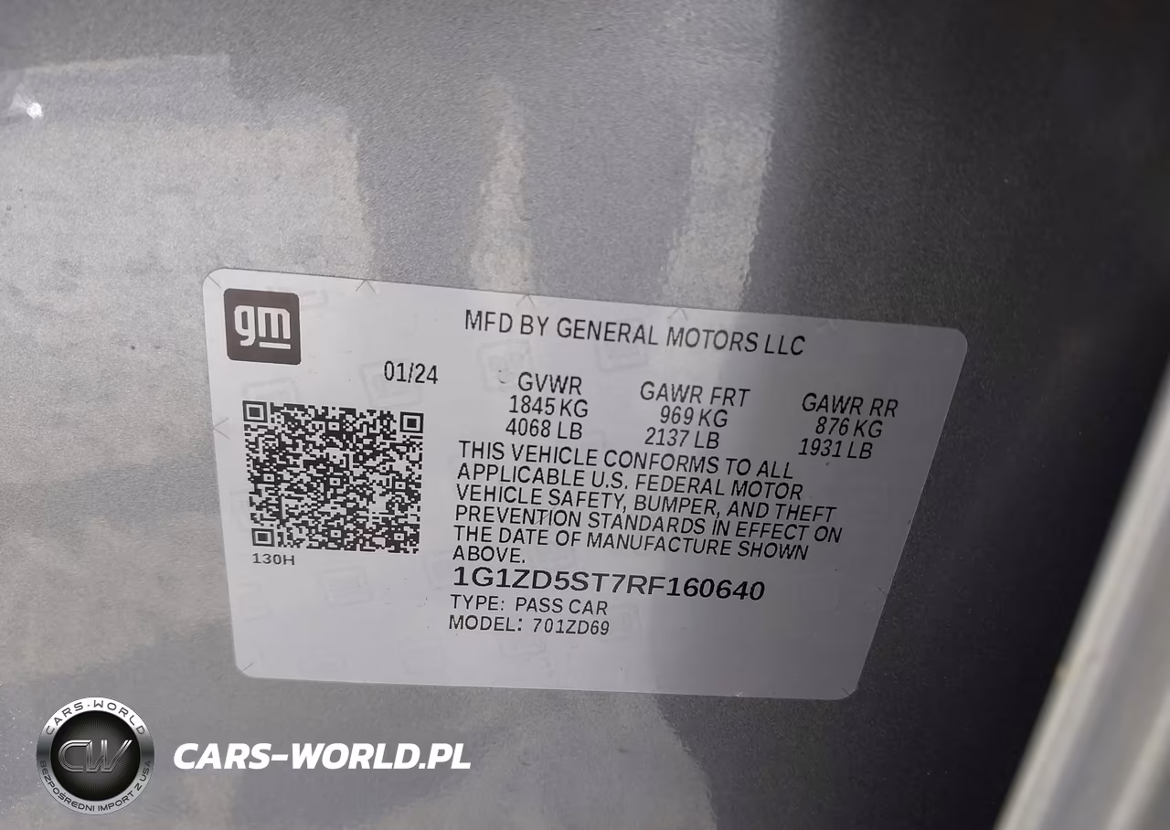 2024 Chevrolet Malibu Fwd 1Lt VIN:1G1ZD5ST7RF160640 - 9