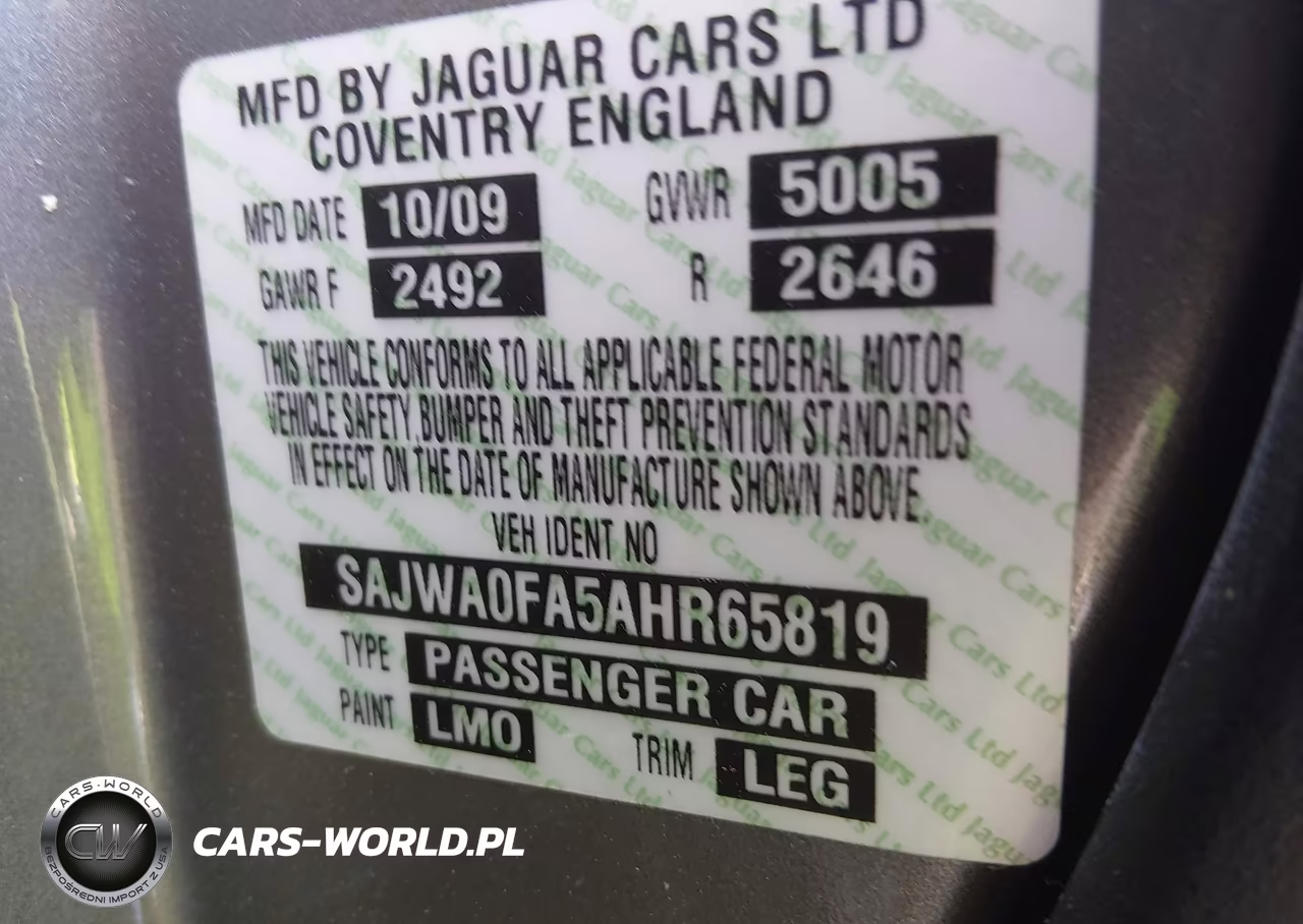 2010 Jaguar Xf VIN:SAJWA0FA5AHR65819 - 9