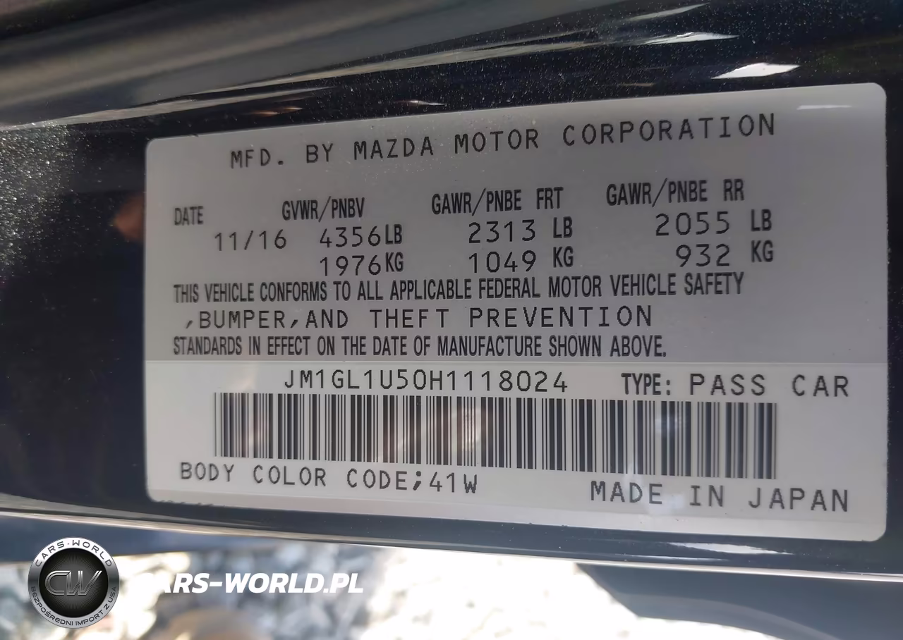 2017 Mazda Mazda6 Sport VIN:JM1GL1U50H1118024 - 9