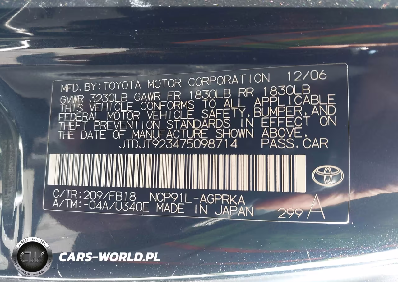 2007 Toyota Yaris VIN:JTDJT923475098714 - 9