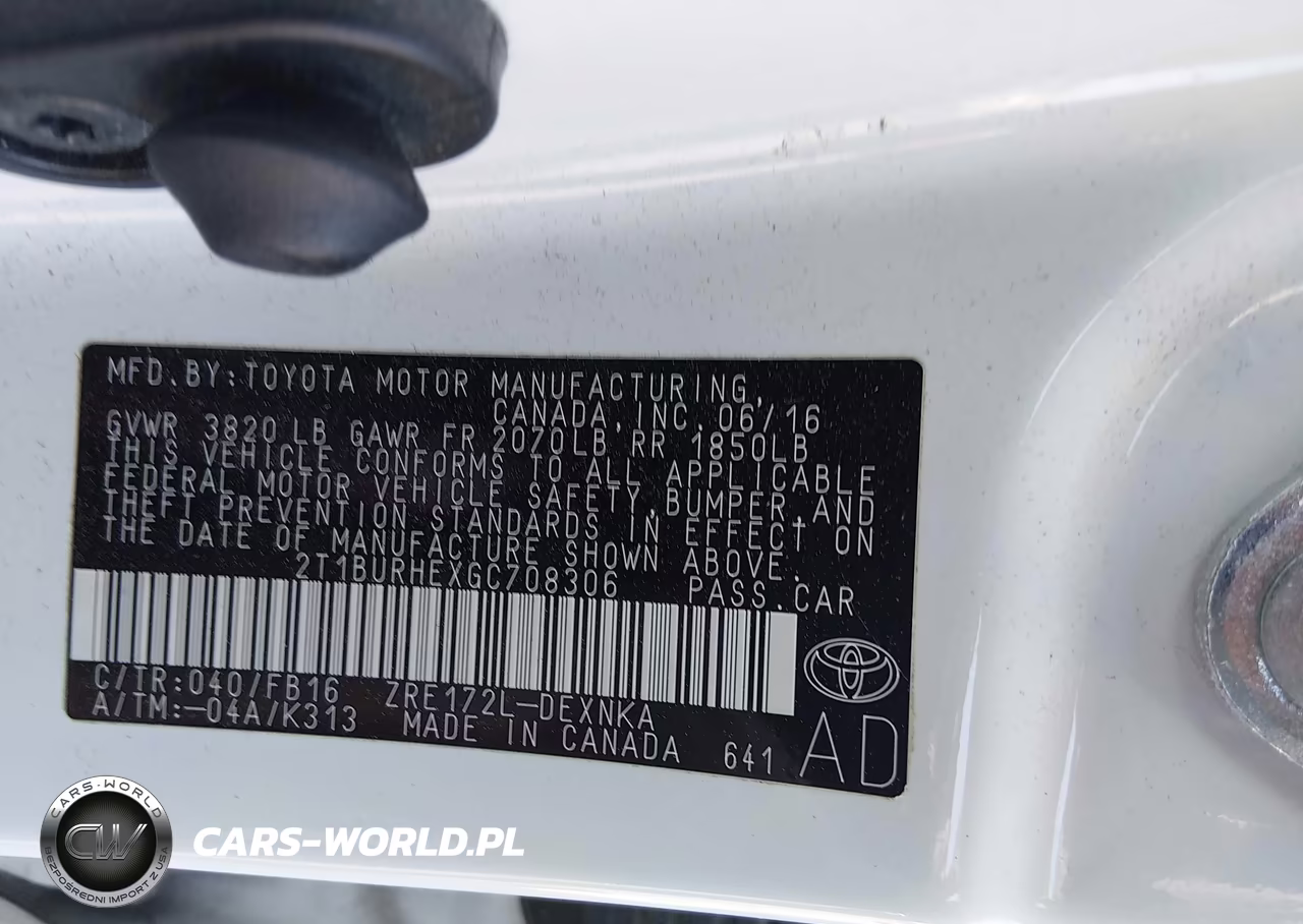 2016 Toyota Corolla Le VIN:2T1BURHEXGC708306 - 9