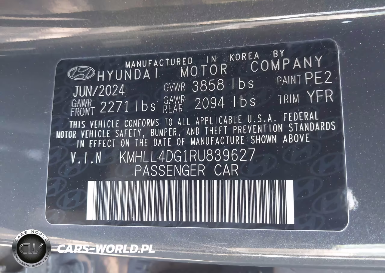2024 Hyundai Elantra Se VIN:KMHLL4DG1RU839627 - 9