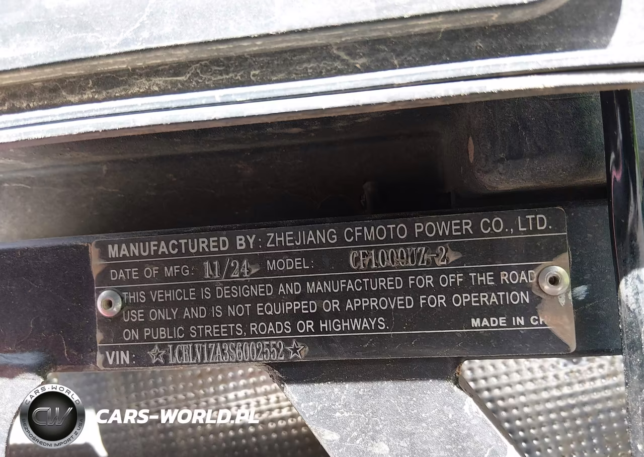 2025 Cf Moto Uforce 1000 Xl VIN:LCELV1ZA3S6002552 - 10