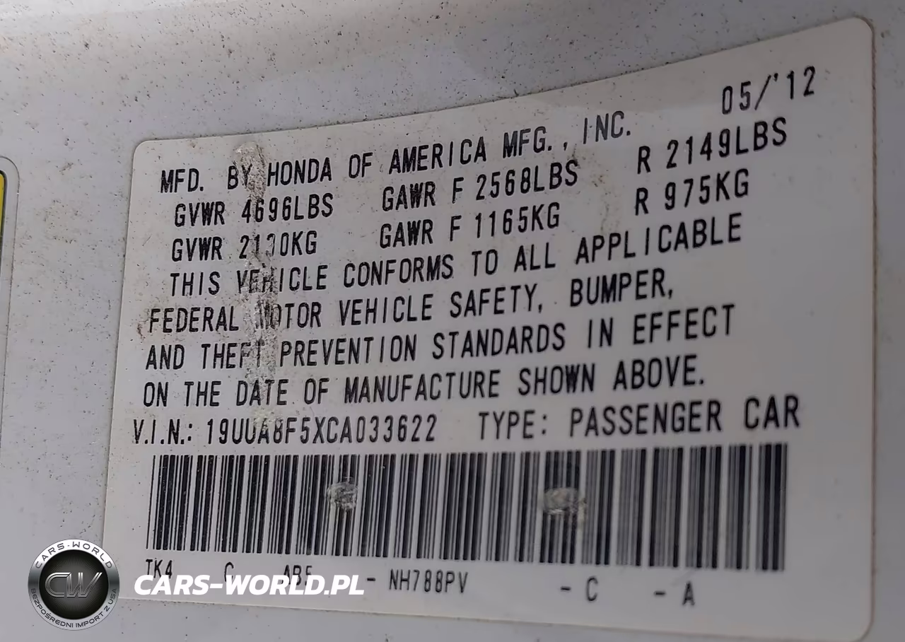 2012 Acura Tl 3.5 VIN:19UUA8F5XCA033622 - 9