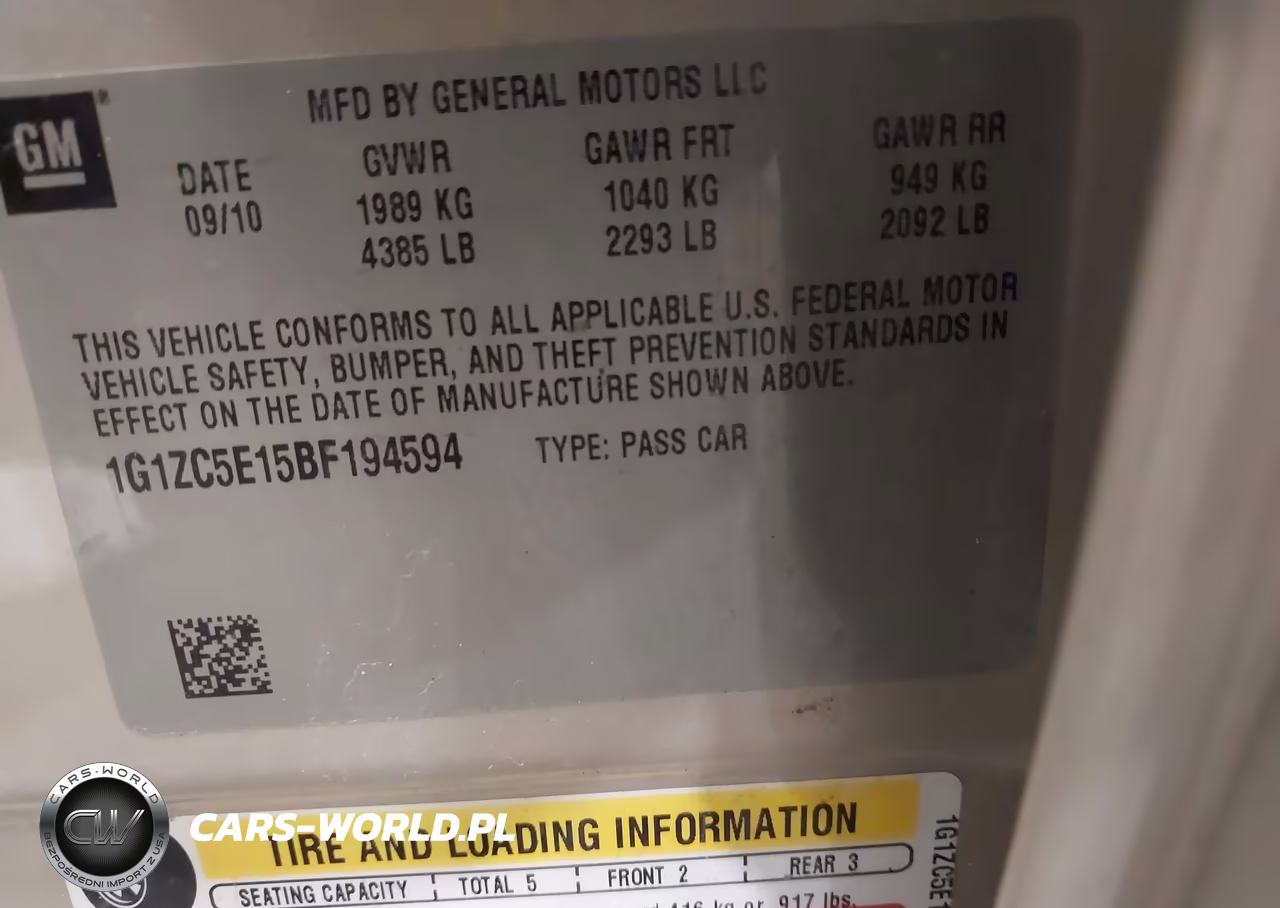 2011 Chevrolet Malibu 1Lt VIN:1G1ZC5E15BF194594 - 9