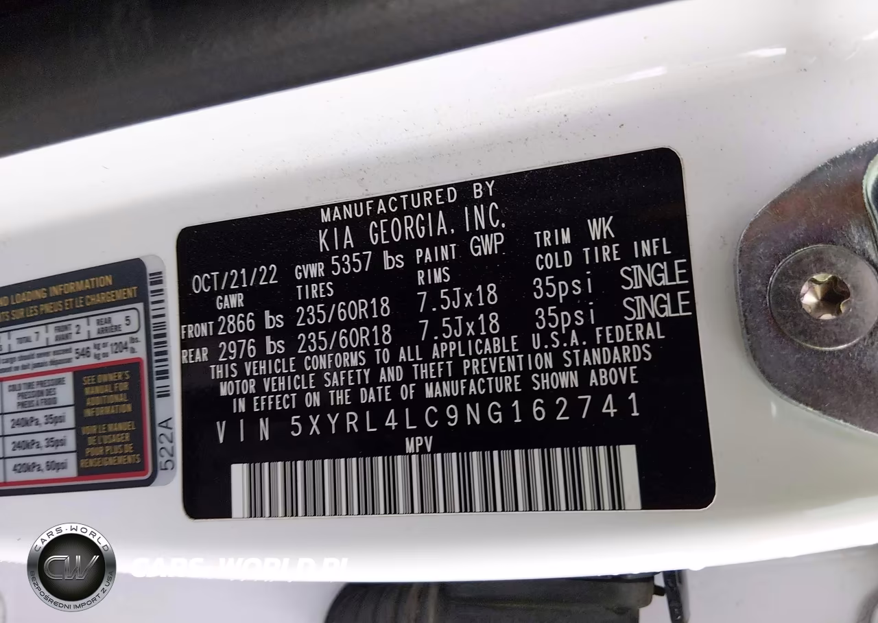 2022 Kia Sorento S VIN:5XYRL4LC9NG162741 - 9
