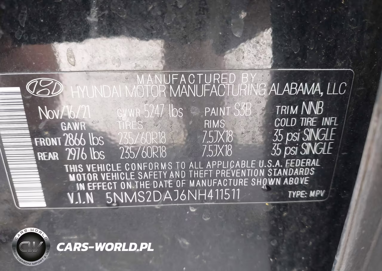2022 Hyundai Santa Fe Sel VIN:5NMS2DAJ6NH411511 - 9