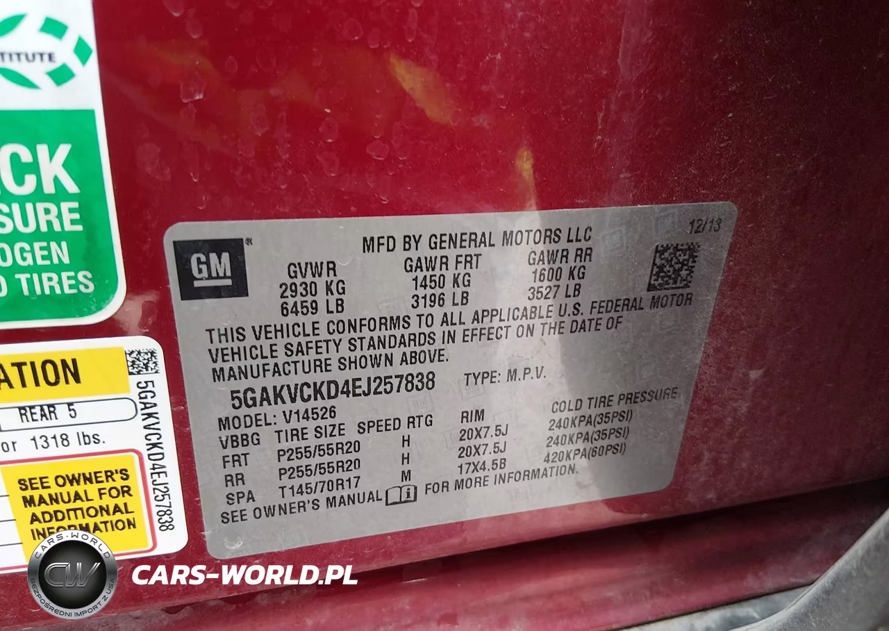 2014 Buick Enclave Premium VIN:5GAKVCKD4EJ257838 - 9