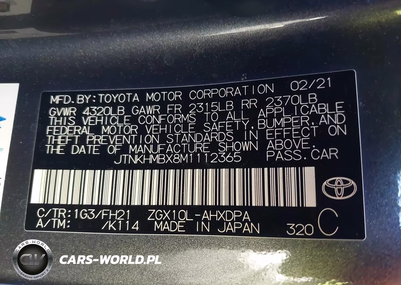 2021 Toyota C-Hr Le VIN:JTNKHMBX8M1112365 - 9