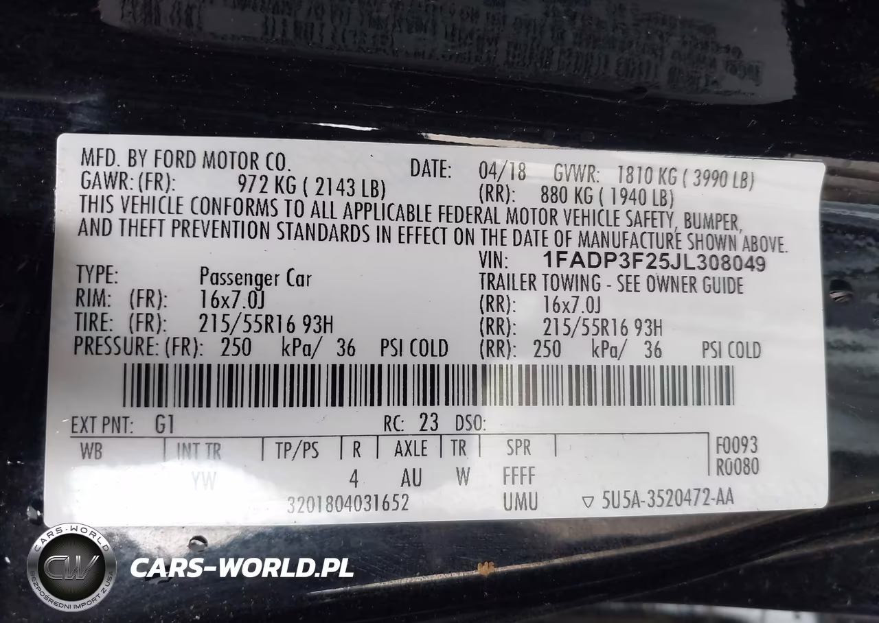 2018 Ford Focus Se VIN:1FADP3F25JL308049 - 9