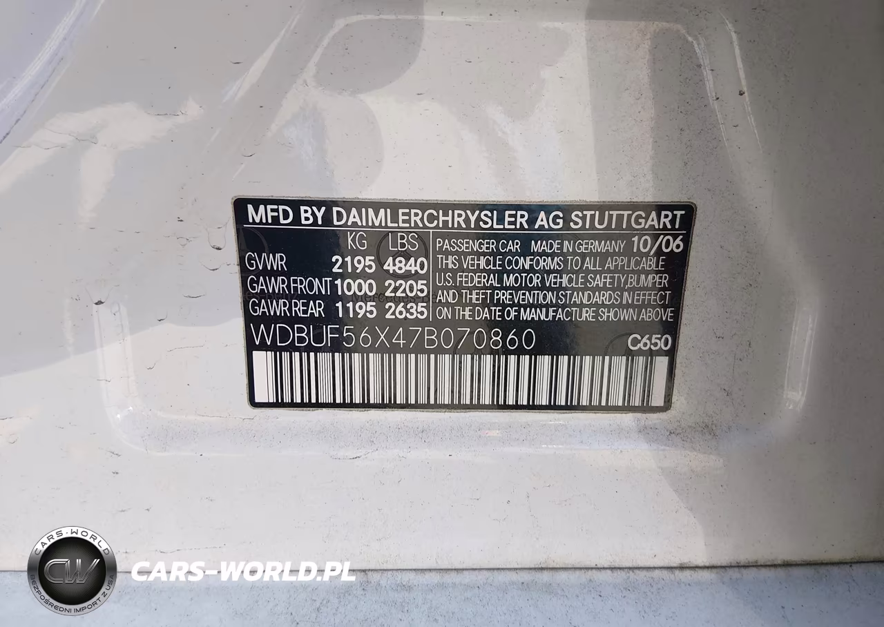 2007 Mercedes-Benz E 350 VIN:WDBUF56X47B070860 - 9