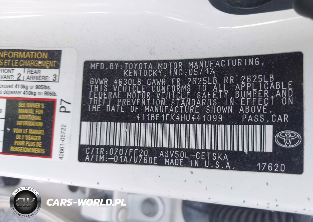2017 Toyota Camry Se VIN:4T1BF1FK4HU441099 - 9