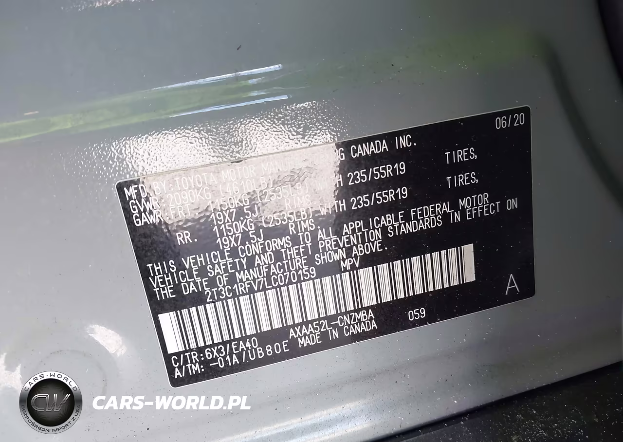 2020 Toyota Rav4 Xle Premium VIN:2T3C1RFV7LC070159 - 9